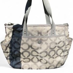 Coach Gray Signature Tote Bag